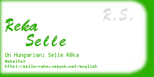reka selle business card